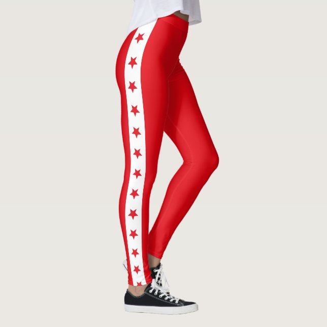 1776 USA 250-årsjubileum Patriotisk Amerikansk Fla Leggings (Höger)