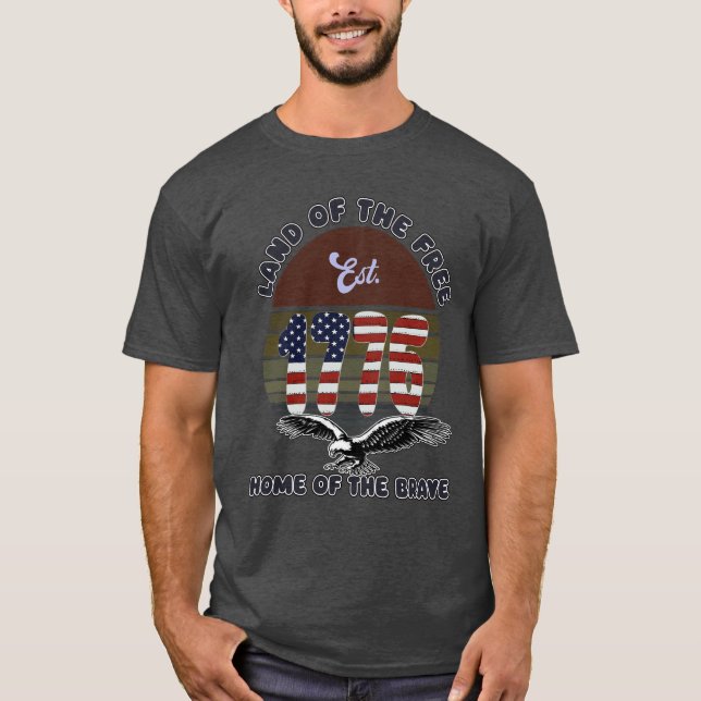 1776 USA Patriotic Shirt  T (Framsida)