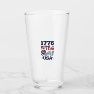 1776 USA Patriotisk Kokett Vektor Design_1 Glaskopp