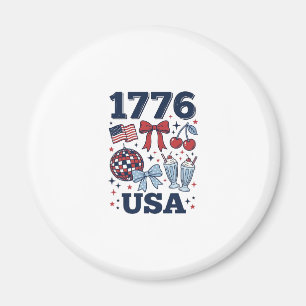 1776 USA Patriotisk Kokett Vektor Design_1 Magnet