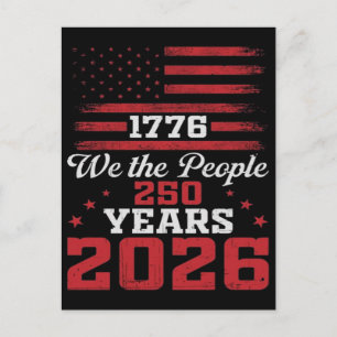 1776 Vi Folket Amerika 250 År Helg Vykort