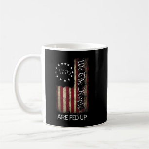 1776 Vi människor Matas upp som patriotiska amerik Kaffemugg