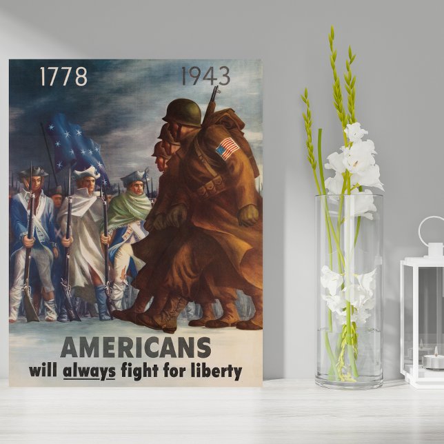 1778, 1943 amerikaner kommer alltid att kämpa för  poster (Skapare uppladdad)