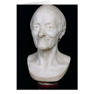1778, Bust of Voltaire utan hans vinter Hälsningskort
