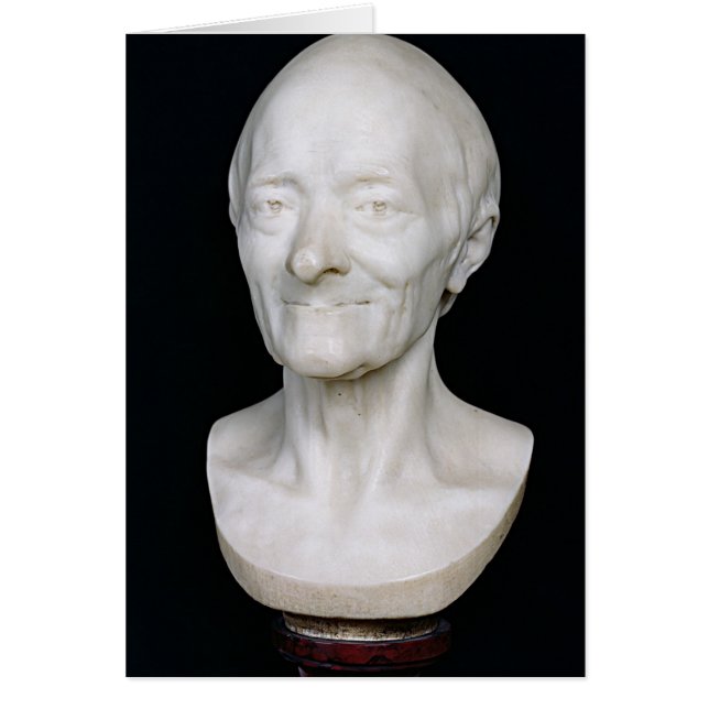 1778, Bust of Voltaire utan hans vinter Hälsningskort (Framsidan)