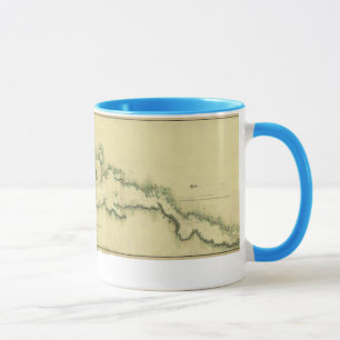 1779 kartlägga av sjön Champlain Mugg