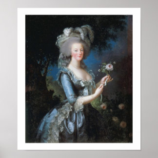 1783 Queen Marie Antoinette Vintage Art Poster