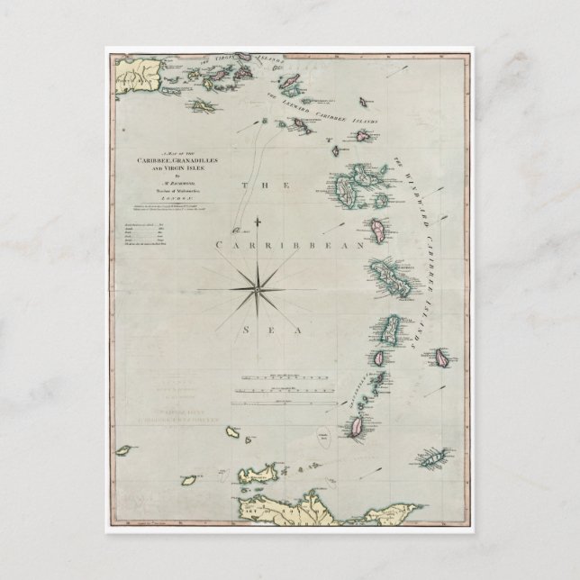 1789 Karibiska öarna Vykort (Framsida)