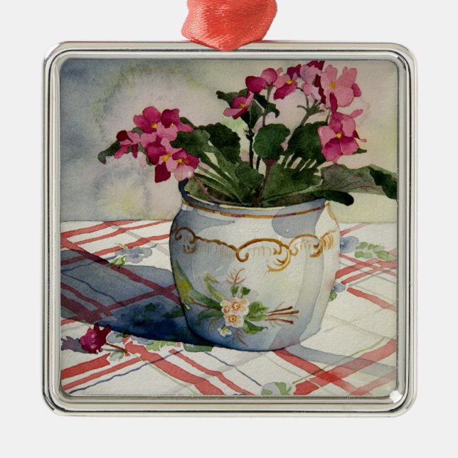 1790 Afrikas våld i blå prick Julgransprydnad Metall (Framsidan)