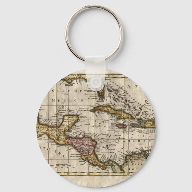 1790 Karta i Västern av Dilly och Robinson Nyckelring (Framsida)