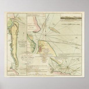 1790 kartlägga Sts Mary och Nassau floder Poster