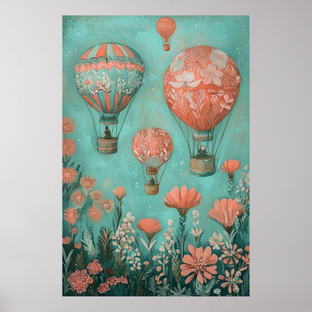 1792 Flytande Luftballonger Poster (Framsidan)