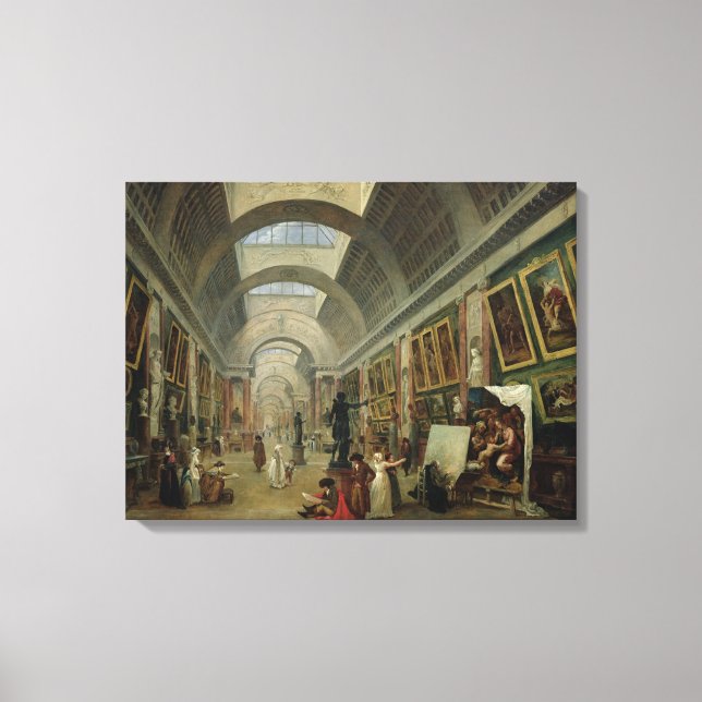 1796 års stora galleri i Louvre Canvastryck (Framsida)