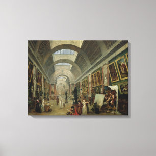 1796 års stora galleri i Louvre Canvastryck