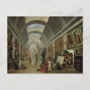 1796 års stora galleri i Louvre Vykort