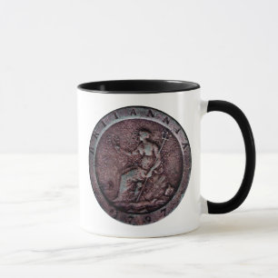 1797 brittiska "cartwheel" encentmyntmugg mugg