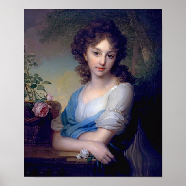 1799 - Porträtt till Elena Alexandrovna Naryshkina Poster (Framsidan)