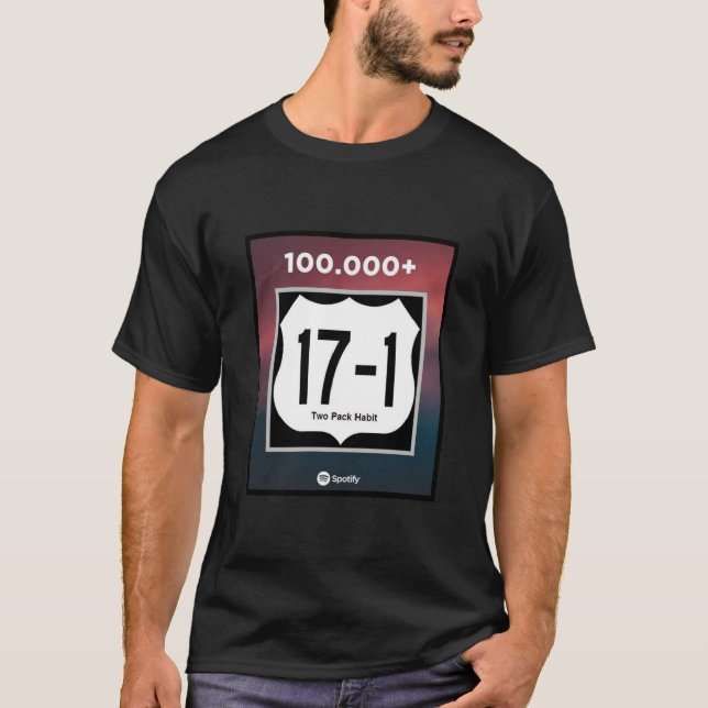 17-1 100 000 strömmar på T-Shirt (Framsida)