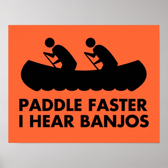 17,95 kr Paddle snabbare jag hör Banjos Poster (Framsidan)