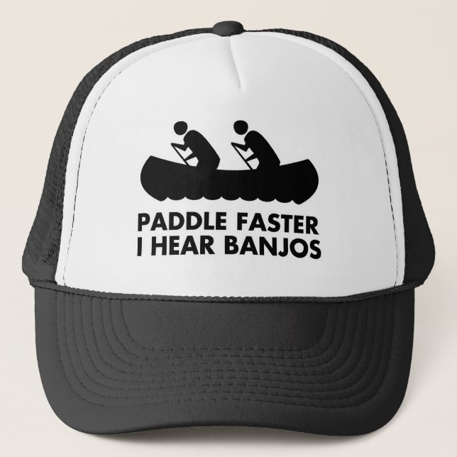 $17,95 Paddla mig hör snabbare Banjoshatten Truckerkeps (Framsida)
