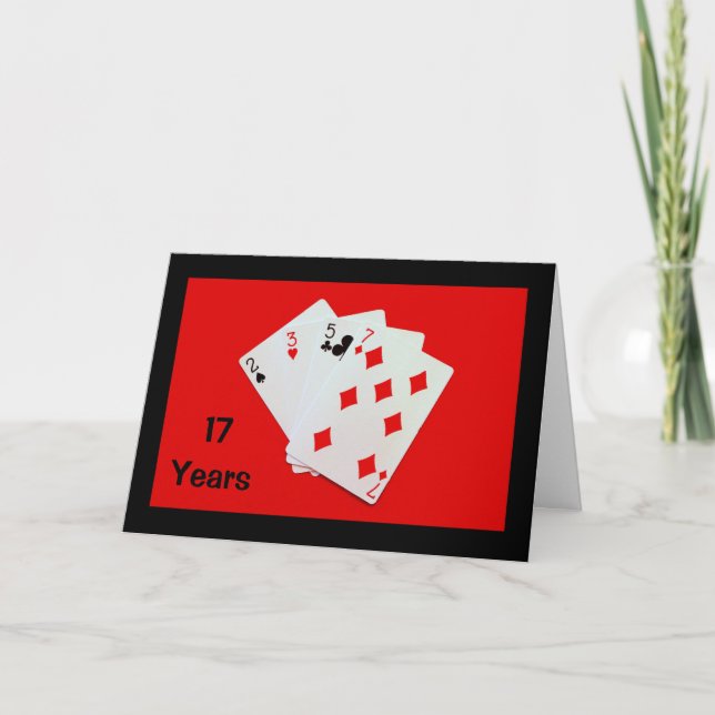17 år är en stor sak! årsdags kort (Framsida)