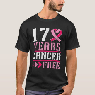 17 år Breast Cancer Free Warrior Fighting Survi T Shirt
