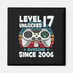 17 år gamla Bday Son Boy Funny Gamer 17 år gamla b Magnet