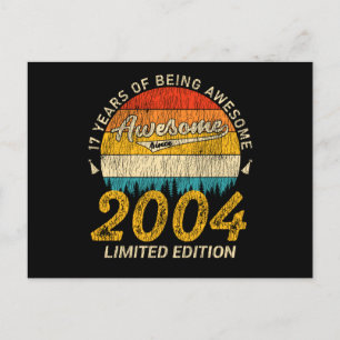 17 år gammal dag 2004 Fantastisk sedan 17:e födels Vykort