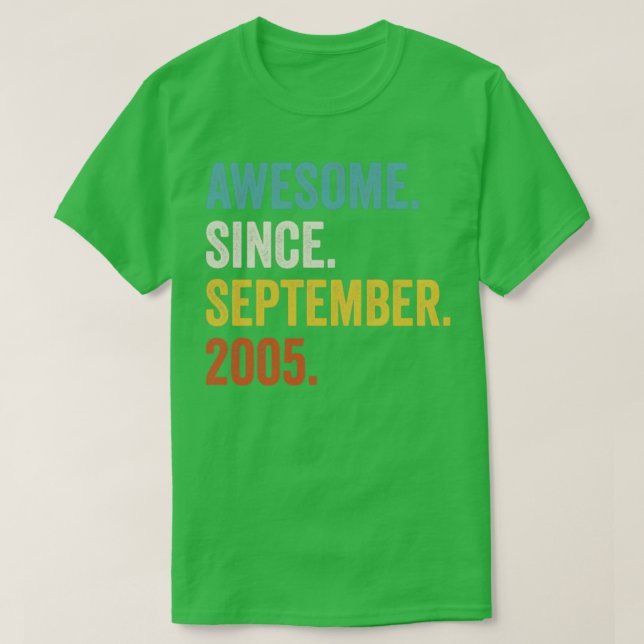 17 år gammal Fantastisk sedan september 2005 17:e  T Shirt (Design framsida)