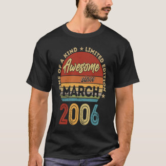 17 År gammal mars 2006 17:e födelsedagen 4 T Shirt