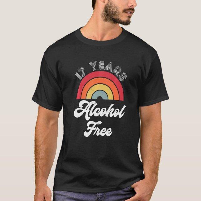 17 år Sober Alkohol Free Sobriety Aisyre F T Shirt (Framsida)