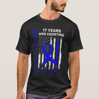 17 Årets medvetandegörande om cancer Survivor Colo T Shirt