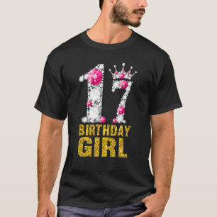 17-årig 17:e födelsedagskaldrottningdiamantens krå t shirt
