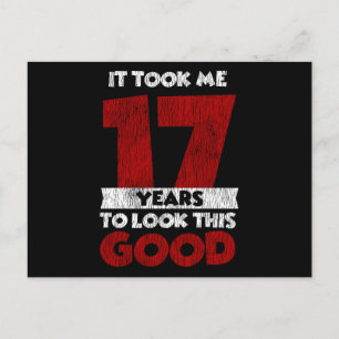 17 Årig Födelsedag Tog Mig Ser Bra Ut 17-årsdag Vykort