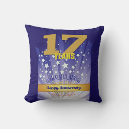 17-årigt ANPASSAT NAMN 12-stegsårsdag, stort numme Kudde