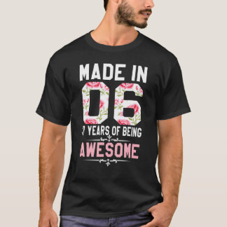 17 års ålder 2006 17:e födelsedagen för tonåring t shirt
