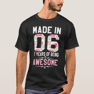 17 års ålder 2006 17:e födelsedagen för tonåring t shirt