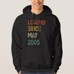 17 års ålder sedan maj 2005 17:e födelsedagen B Hoodie