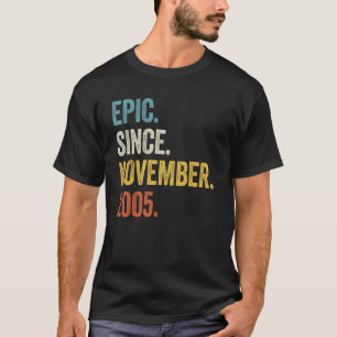 17 års ålder sedan november 2005 17:e födelsedag t shirt
