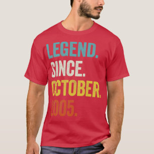 17 års ålder sedan oktober 2005 17:e födelsedag t shirt