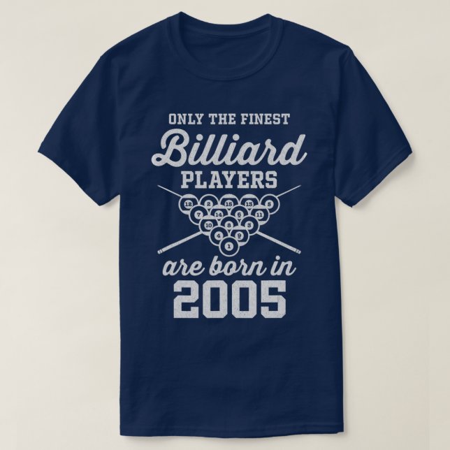 17 års Bassäng och Billiard Player 2005 17:e BIR T Shirt (Design framsida)