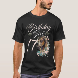17-års födelsedagsflicka häst 17 år gammal Bday T Shirt
