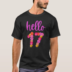 17-årsjubileum Flower Hej 17 min 17:e B T Shirt