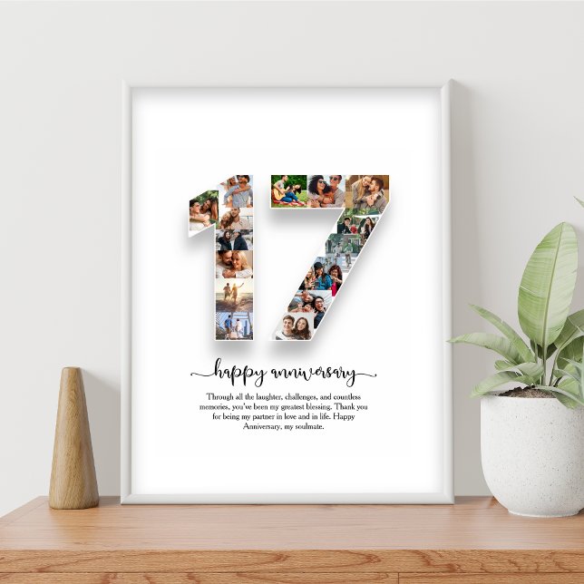 17-årsjubileum Fotocollageaffisch Poster (Skapare uppladdad)