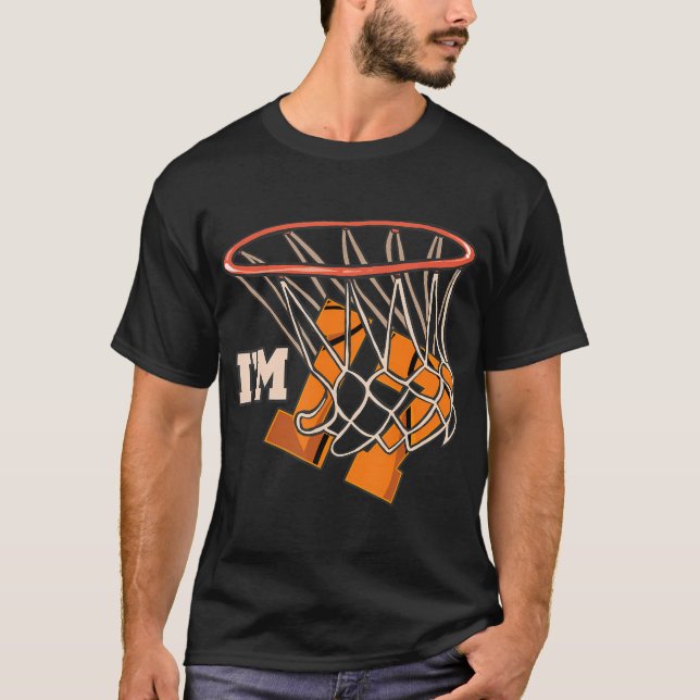 17 Basketball Theme Födelsedagsfest Firande T Shirt (Framsida)