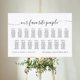 17 Bord Elegant Våra Favoritpersoner Placeringspla Poster