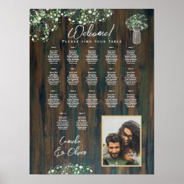 17 Bord Rustic Wood Gypsophila PHOTO SEATING Foam Poster