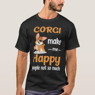 17 Corgi gör mig glad människor inte så mycket Cor T Shirt