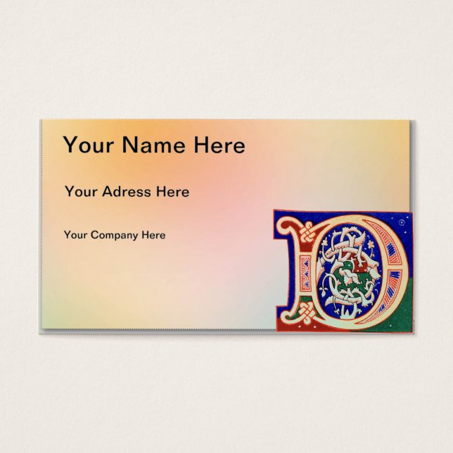 17:e århundradet Brev D Visitkort (Framsidan)