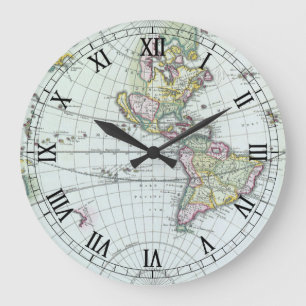 17:e århundradets antika världskarta, Frederick De Stor Klocka